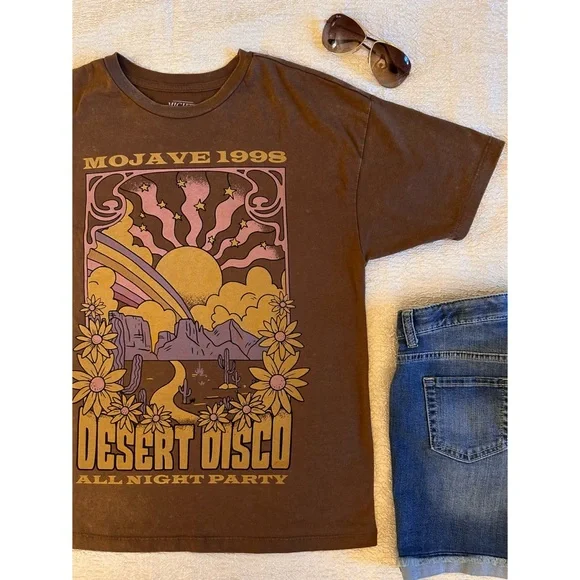 Mojave Desert Oversized Graphic Tee Vintage Brown XS. - Picture 6 of 7